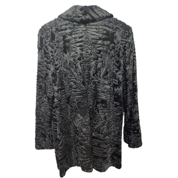 Black Swakara wool Coat by furs Alixandre NY sz M - Picture 5 of 8